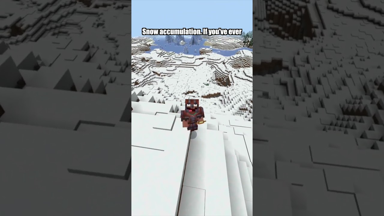 snow accumulation on #bedrock #minecraft #minecraftbuilding