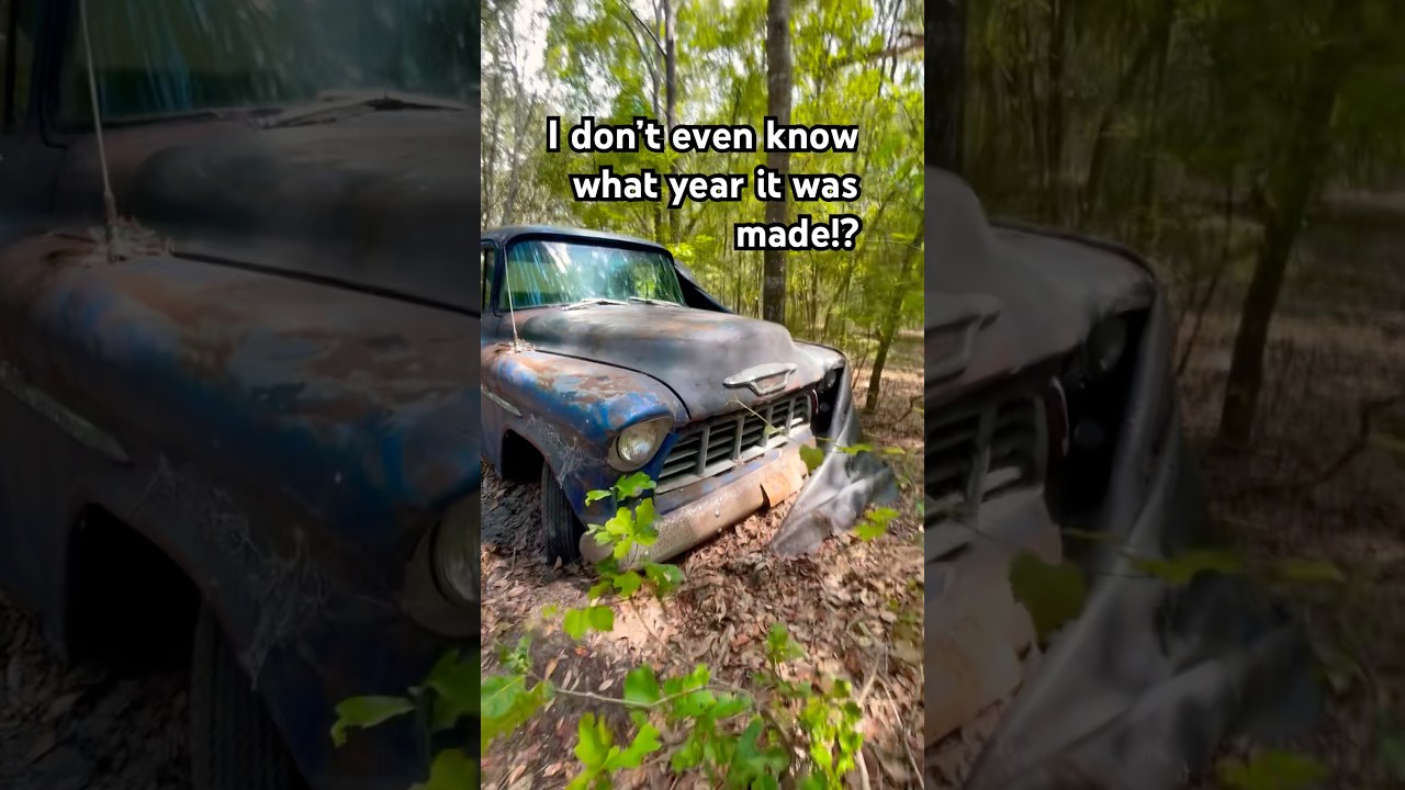 1955 Chevy pick up truck, crazy find! #chevrolet #restoration #v8 #car #pickup #c10