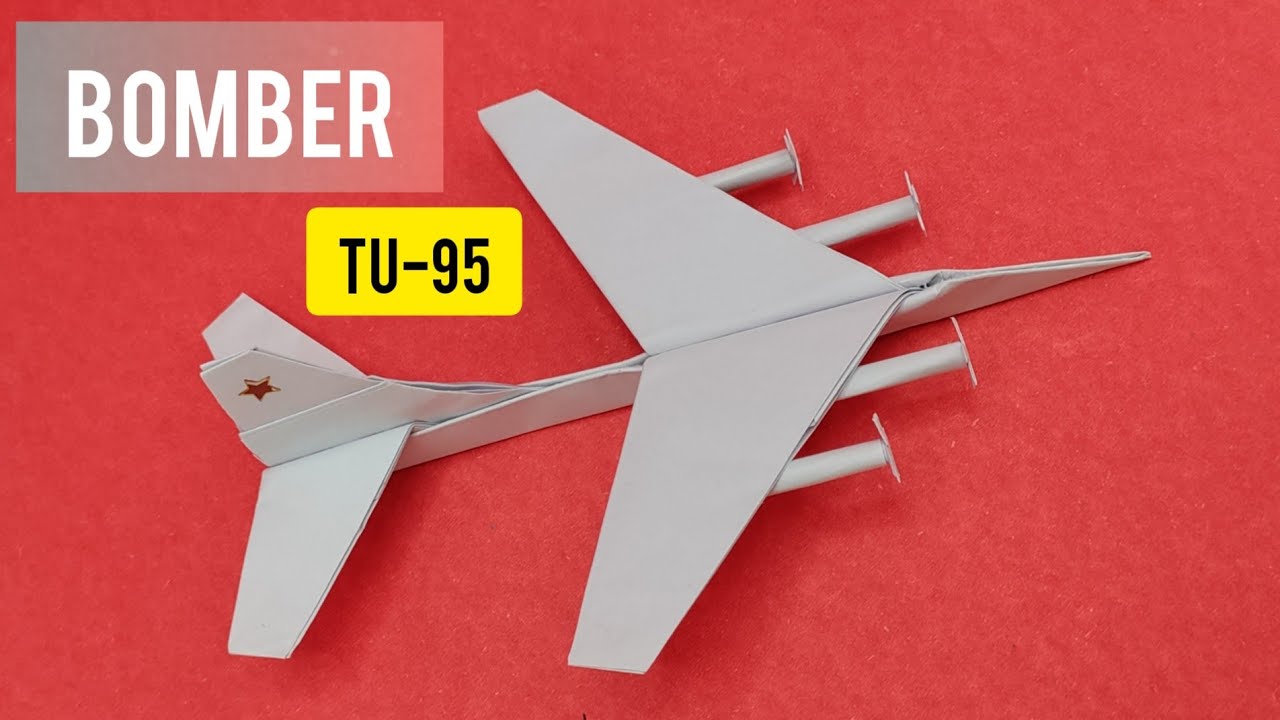 How to make paper Aircraft TU-95 (DIY)