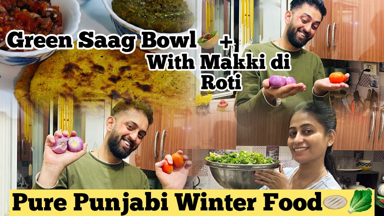 Sarson Da Saag & Makki Di Roti Recipe at Home 🥬🌽 | Punjabi Winter Special Vlog