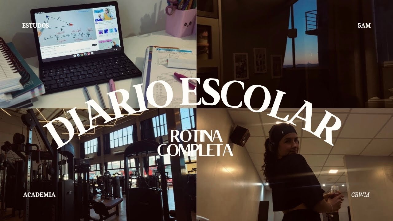 VLOG ESCOLAR | acordando cedo, academia, estudos… 