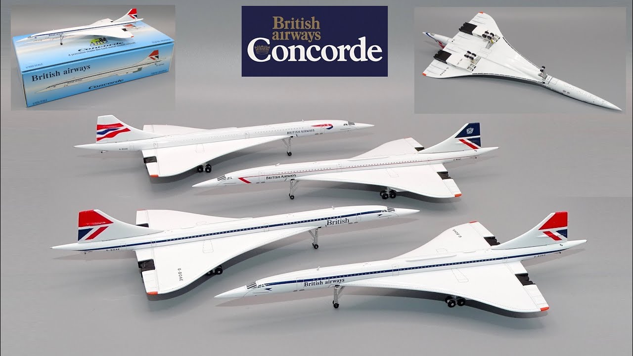 Распаковка 4 новых самолетов Concorde от British Airways и сравнение пресс-форм