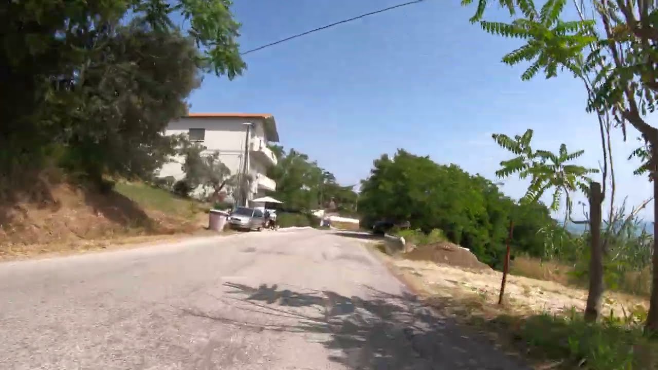Road cycling. Descending Colonnella Italy east side 2 of 2