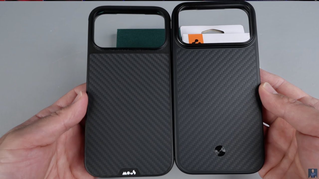 Чехол Mous vs Spigen — iPhone 17 (Pro, Max)