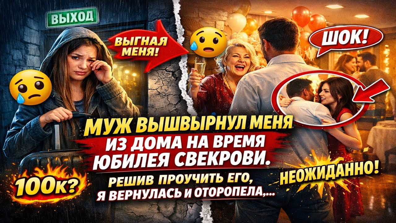 МУЖ ВЫШВЫРНУЛ МЕНЯ ИЗ ДОМА НА ВРЕМЯ ЮБИЛЕЯ СВЕКРОВИ  РЕШИВ ПРОУЧИТЬ ЕГО, Я ВЕРНУЛАСЬ И ОТОРОПЕЛА