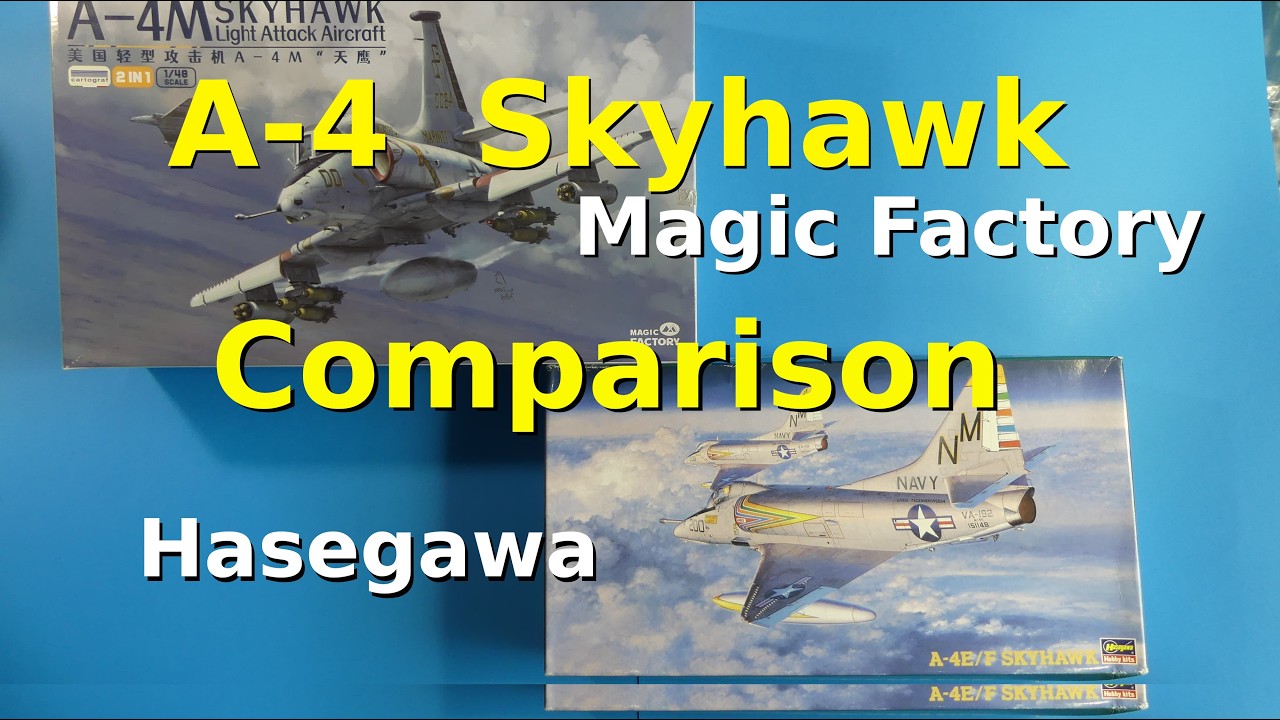 Magic Factory A-4 Skyhawk parts comparison review with Hasegawa in 1/48 scale?