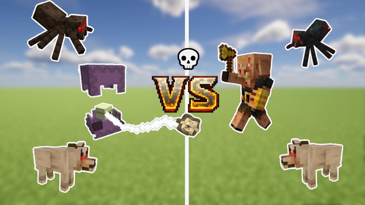 Random 3v3 Mob Battle – Minecraft #minecraft #gaming