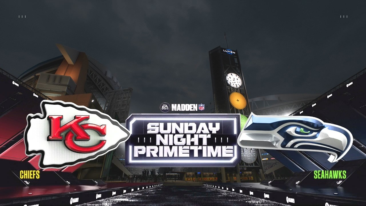 Madden NFL 26 - Kansas City Chiefs (Kenneth Walker III) Vs Seattle Seahawks PS5 (Madden 27 Rosters)