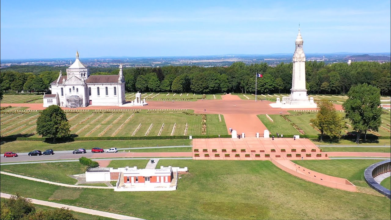 Ablain St.Nazaire French Military Cemetery - Notre Dame de Lorette - Drone overflight - Survol drone