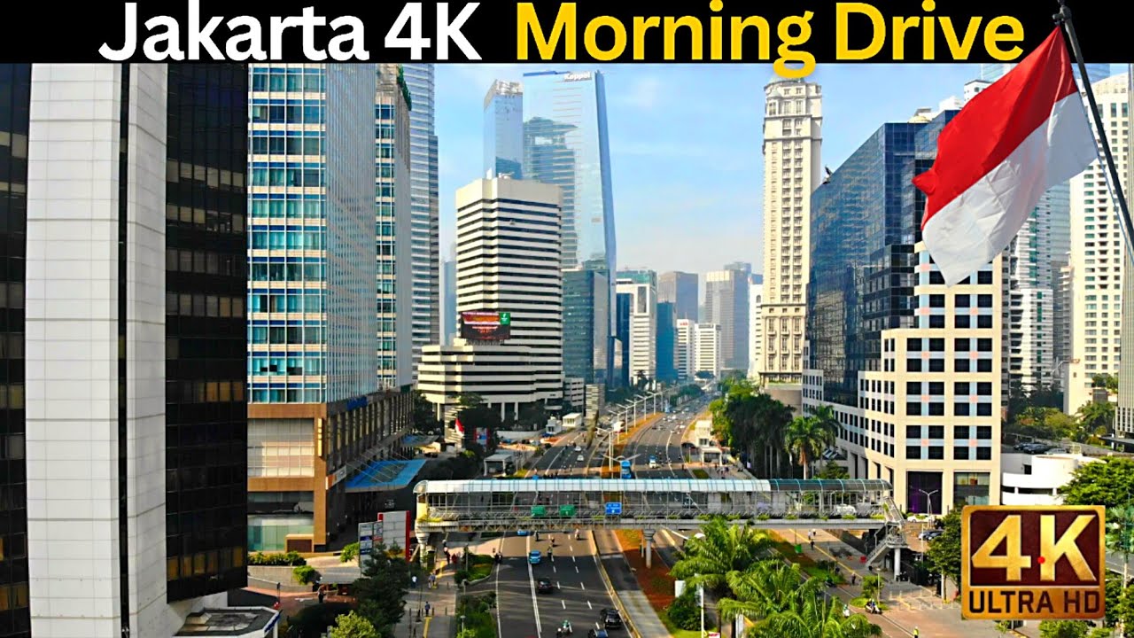 Jakarta 4K - A Scenic Driving Tour of Skyscrapers - Indonesia