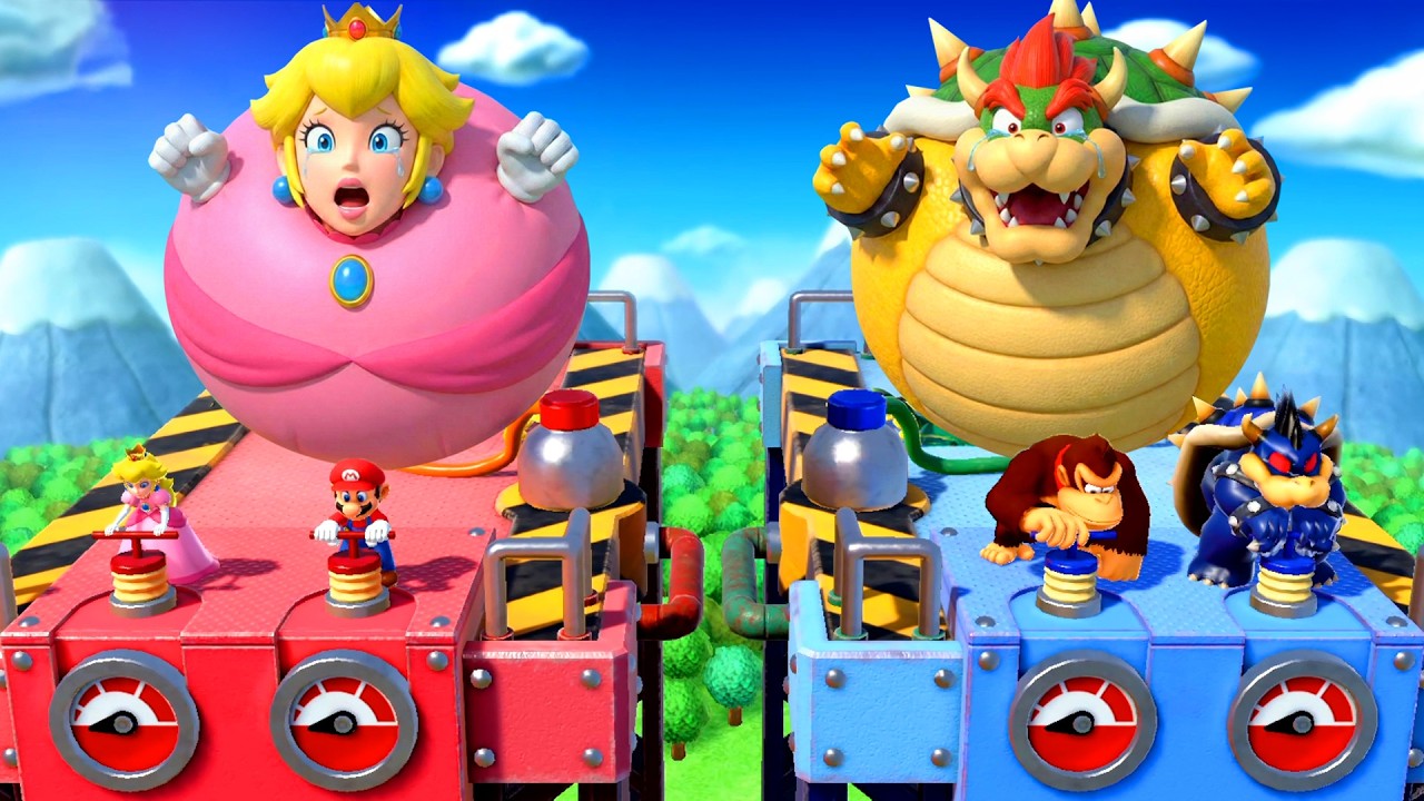 【マリオパーティ スイッチ】ラッキーチームバトル ピーチ&マリオ VS ドンキーコング&クッパ | Mario Switch