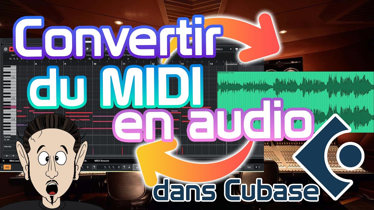 Passer des évènements Audio en MIDI et réciproquement #midi #audio #conversion #évènement #cubase