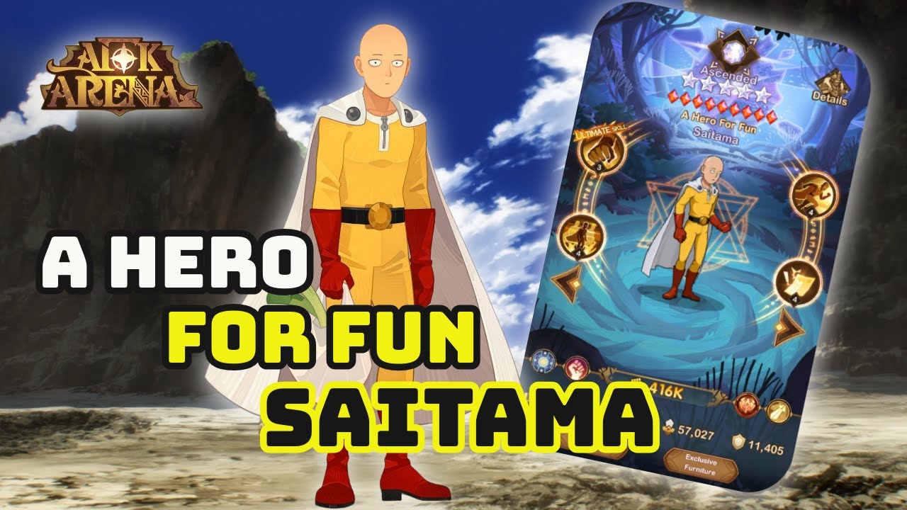 Saitama IS HERE! One Punch Man Collaboration - Skills, Abilities, Hero Review [Afk Arena]
