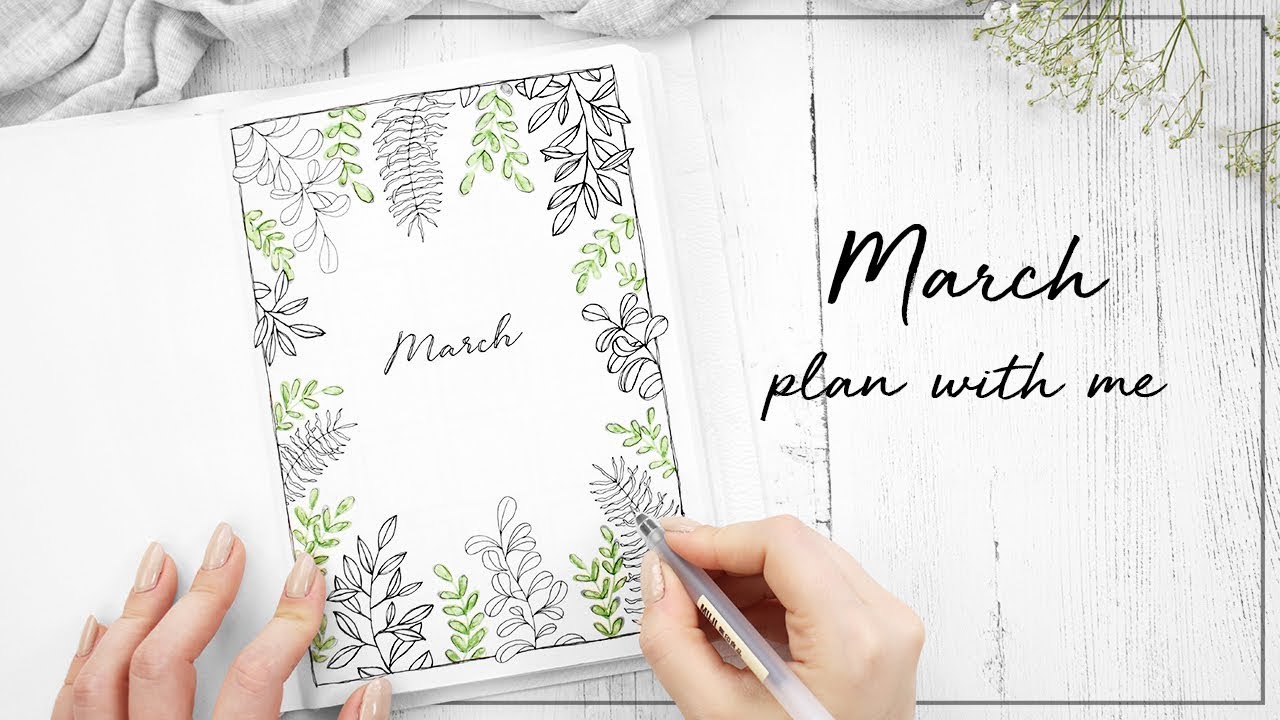 PLAN WITH ME | March 2018 Bullet Journal | w/ ChristineMyLinh, JennyJournals & NicolesJournal