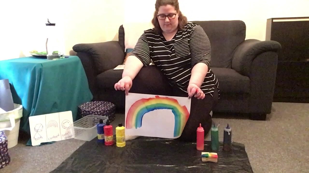 Attention Autism - Rainbow bucket