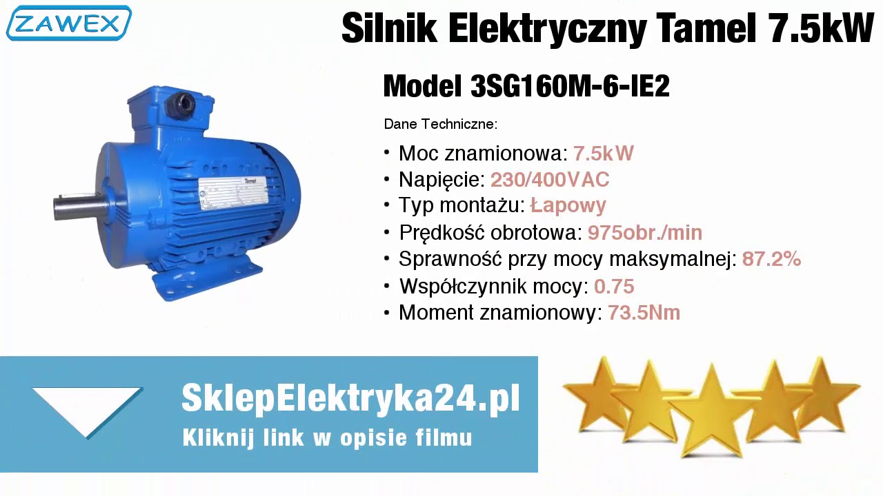 Silnik Elektryczny Tamel 7,5kW– SklepElektryka24.pl