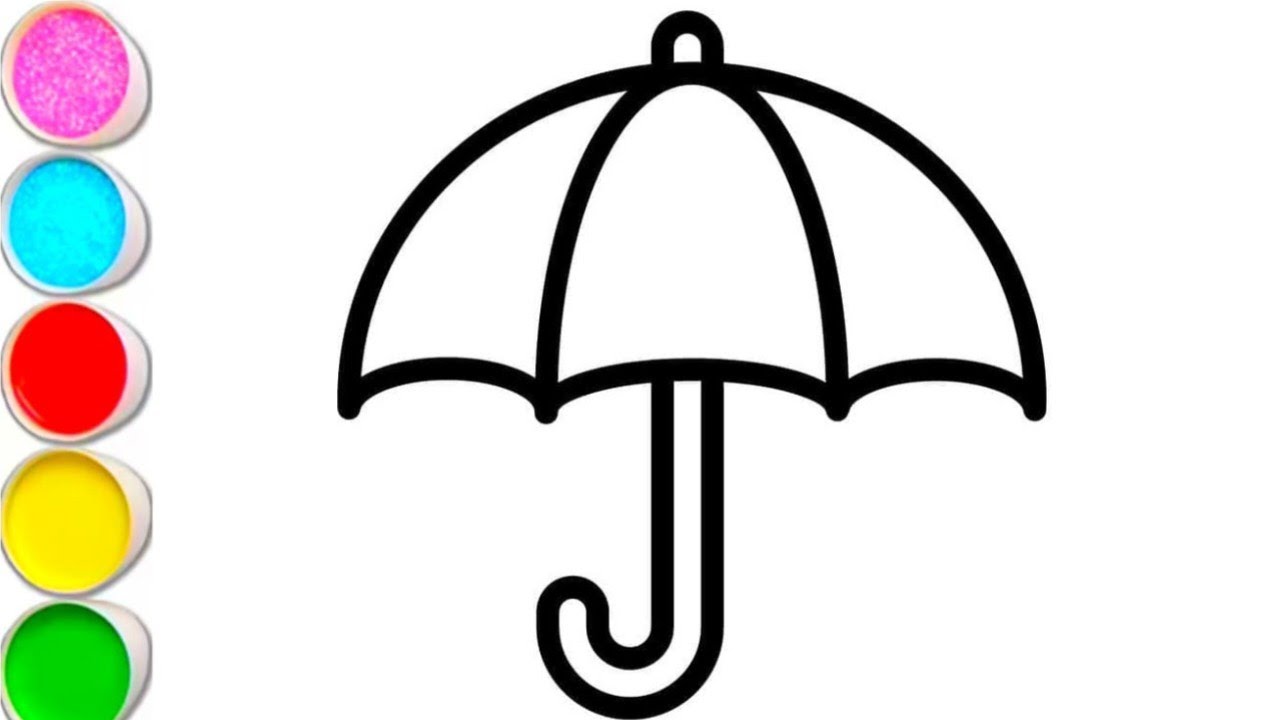 how to draw umbrella easy drawing | umbrella drawing easy step | Umbrella drawing kaise banate hain