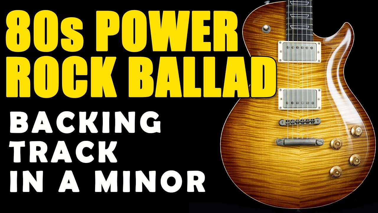 80s Synth Rock - Power Ballad Backing Track in A Minor - Easy Jam Tracks