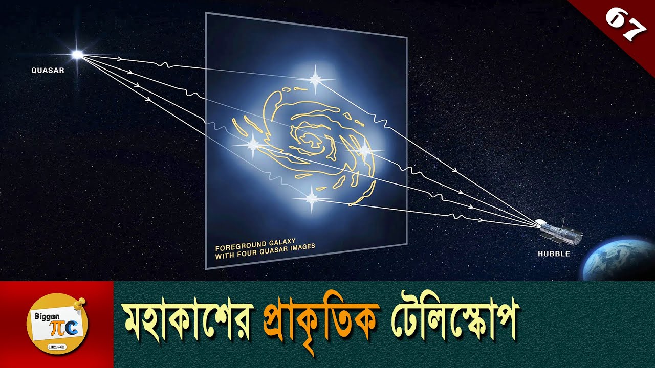 গ্রাভিটেশনাল লেন্সিং Gravitational Lensing and Microlensing explained in bangla with animation Ep 67