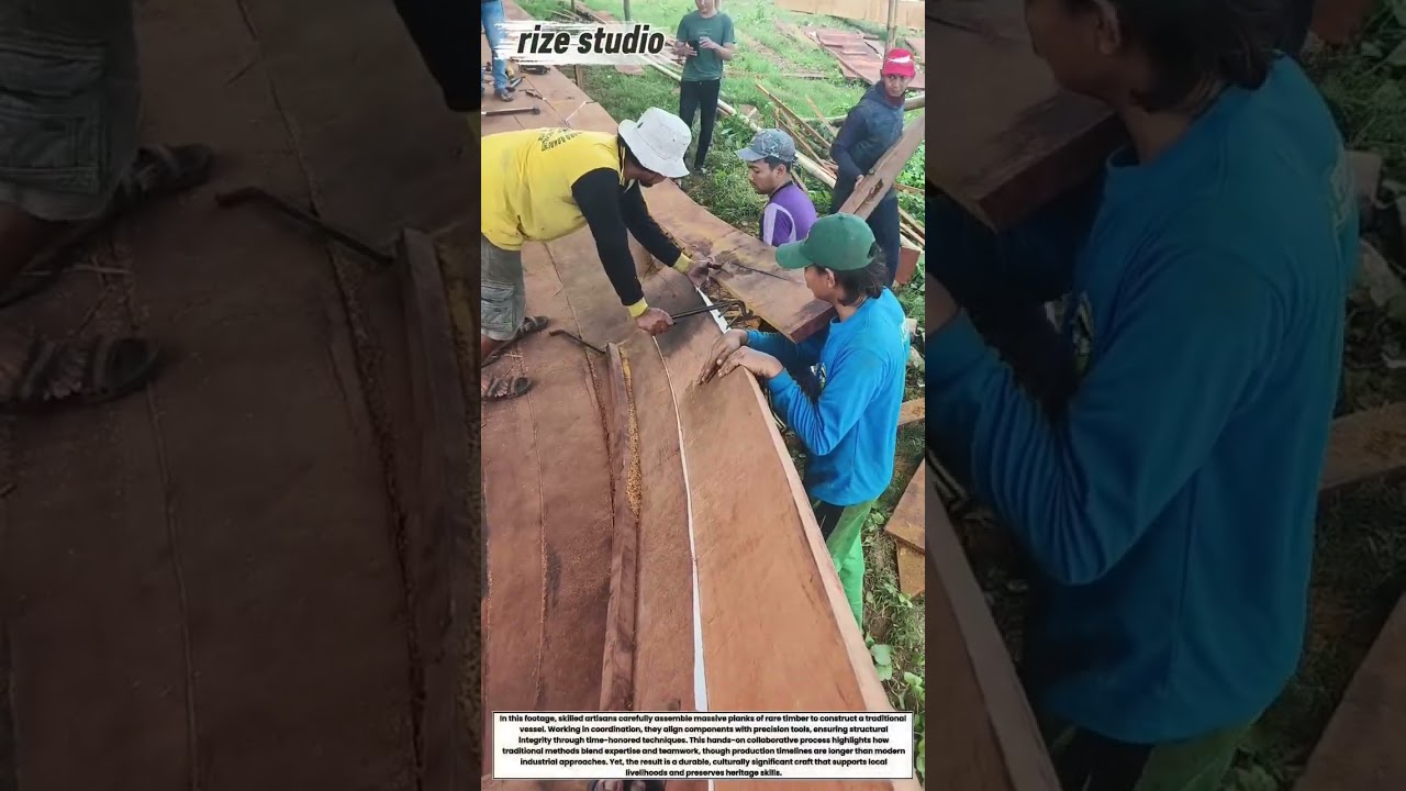 Rare Wood Traditional Boat Building - Craftsmanship in Action
