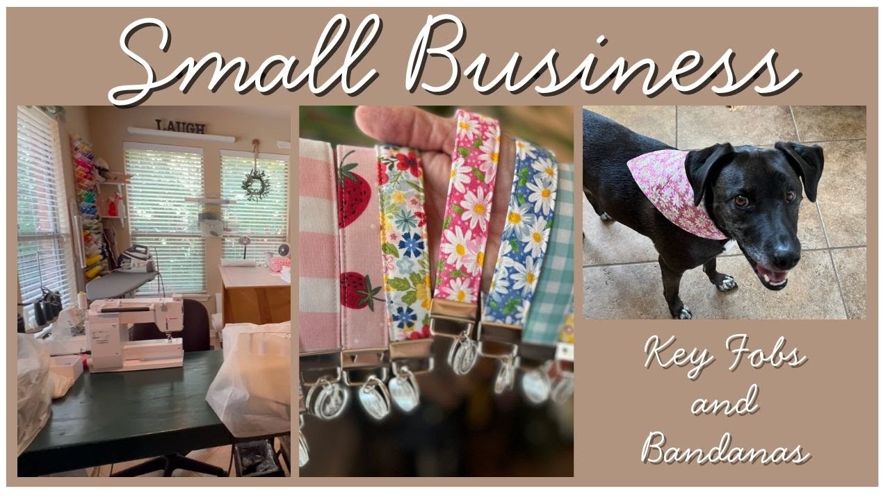 Cute Key Fobs and Quilted Dog Bandanas