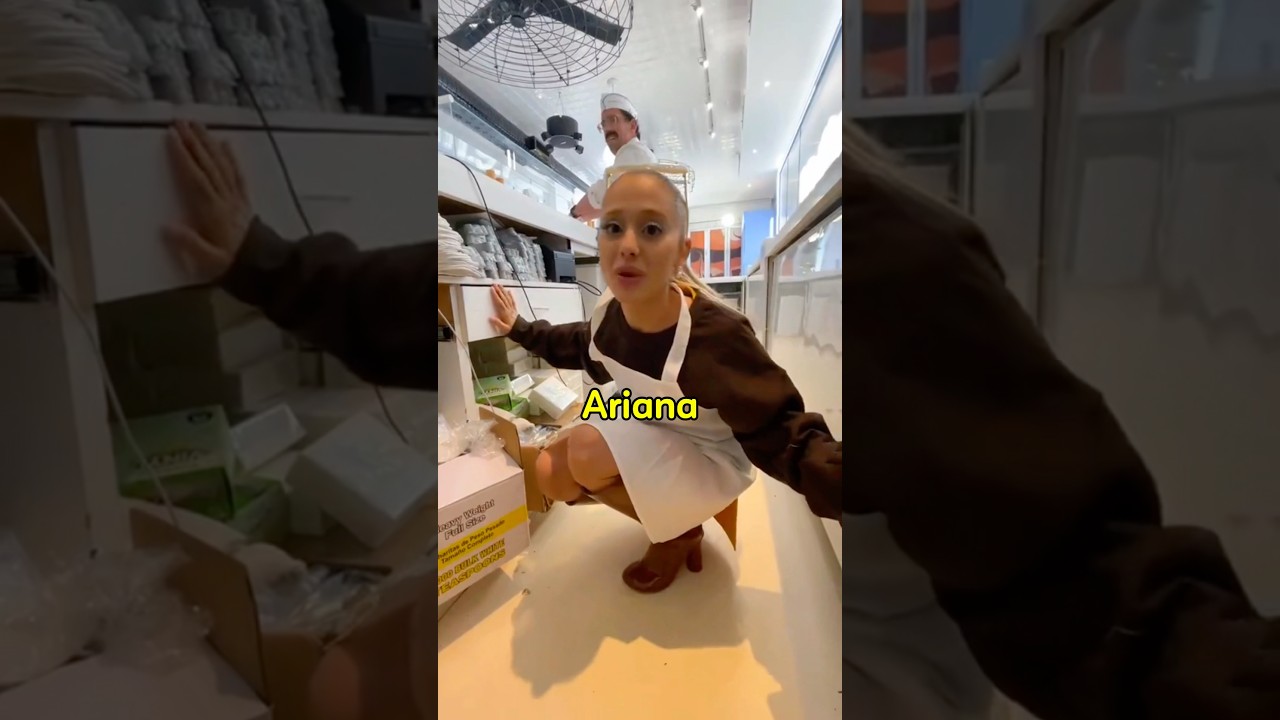 Ariana Grande&rsquo;s Ice Cream Shop Surprise Leaves Fans Speechless🍦#shorts