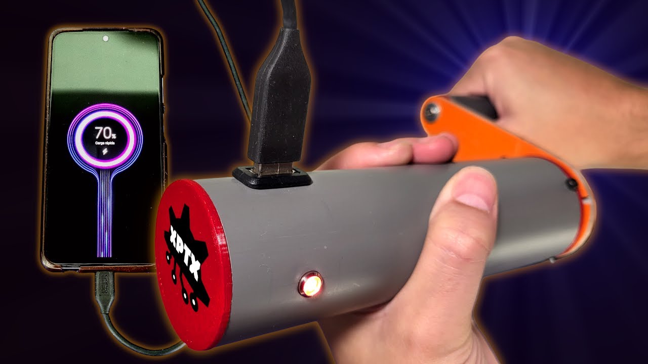 Homemade crank USB charger! GENERADOR a Manivela