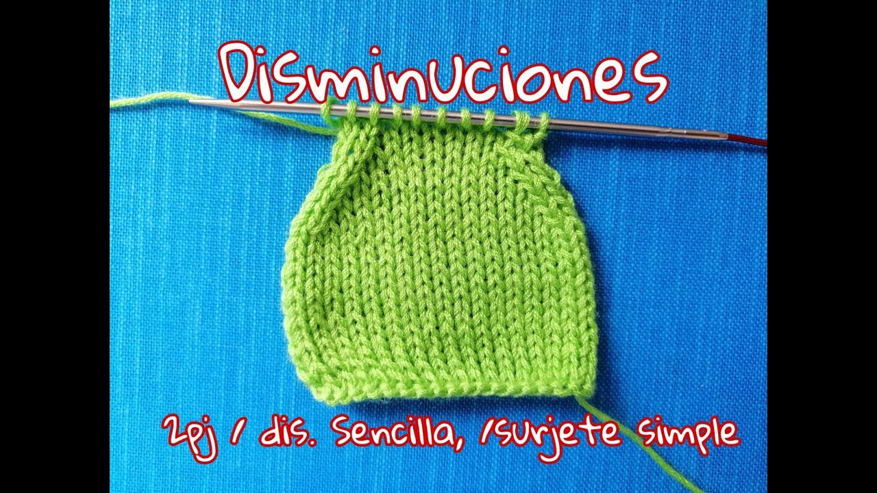 Como #tejer 🧶 disminuciones en dos agujas 🥢