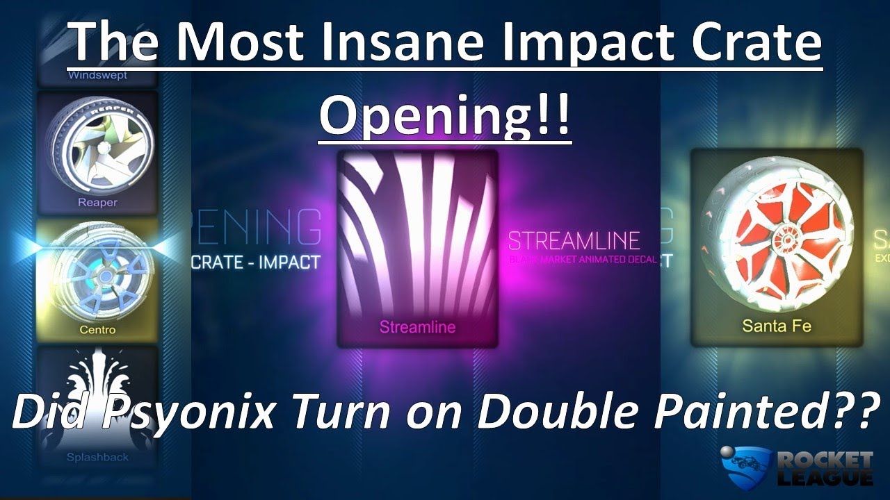 INSANE 45 IMPACT CRATE OPENING!!!! (Rocket League)