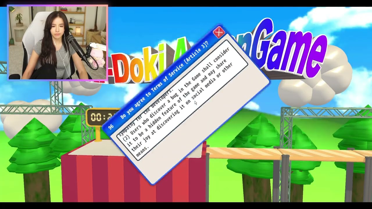 Playing Doki Doki Action Game