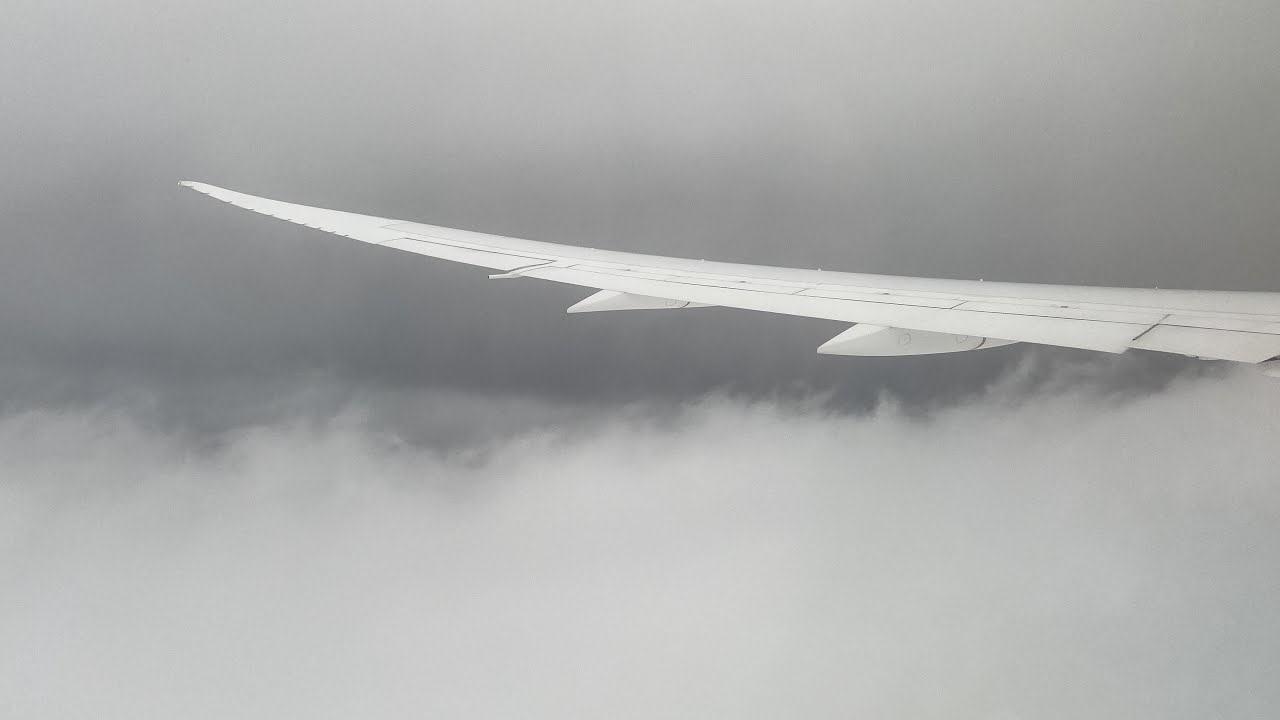 United Airlines Boeing 787-8 Rainy takeoff from Washington D.C. (IAD)