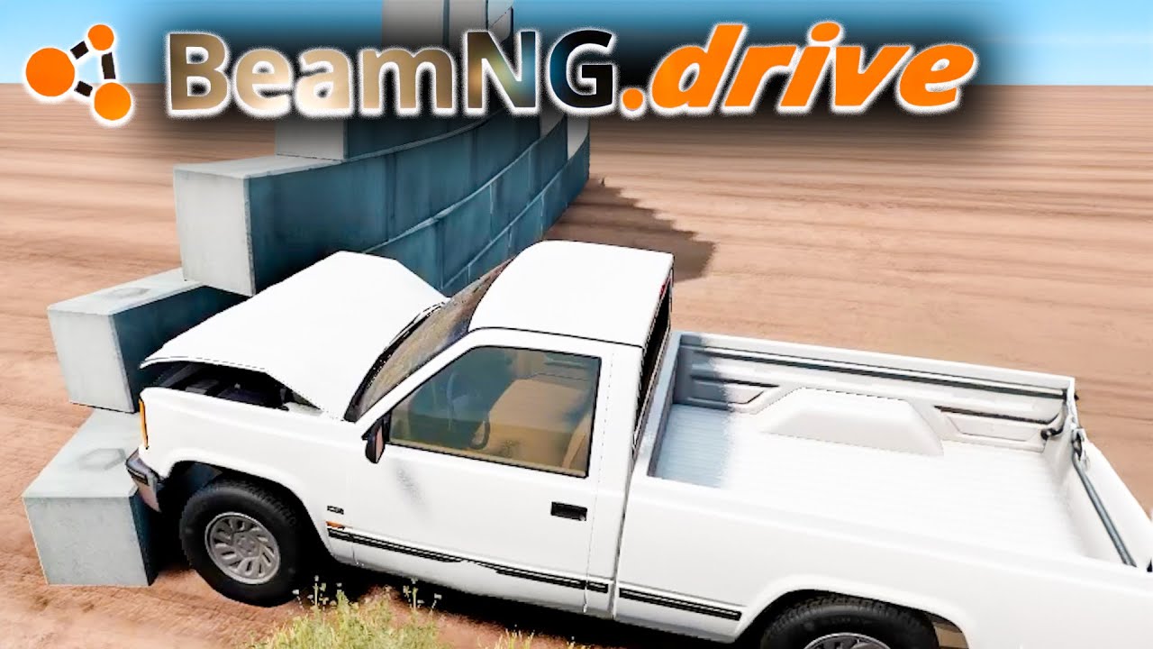 Car Jumps Off the trampoline and Crashes into Wall! #beamngdrive #beamng #beamngdrivecrashes