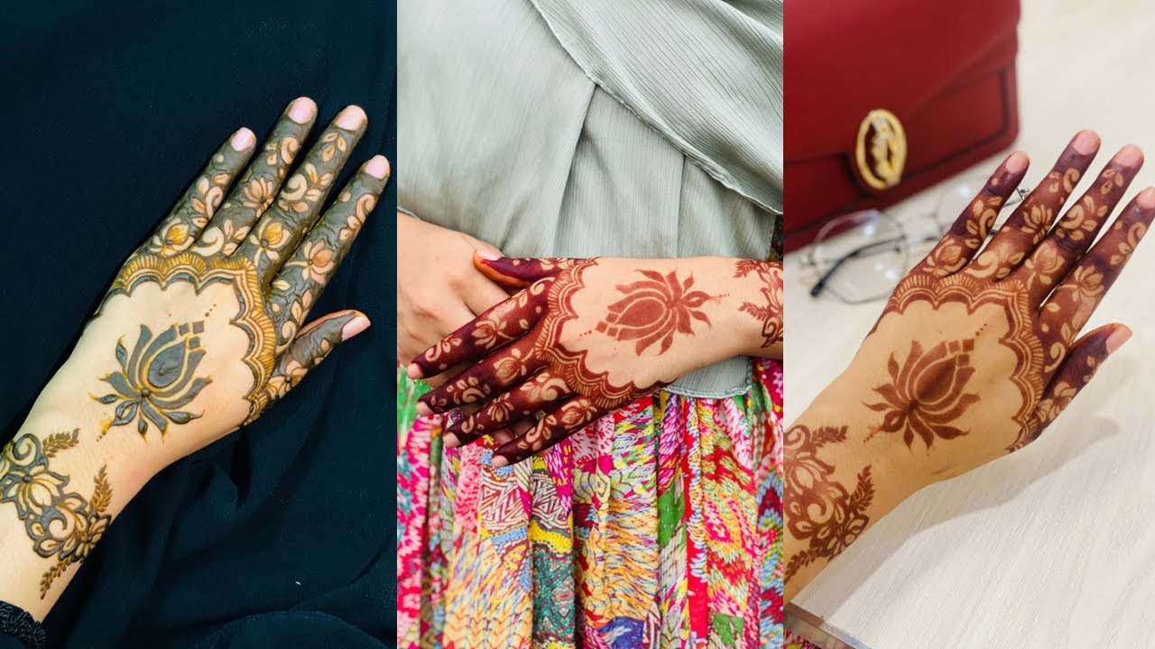 New trending simple mehedi design 
