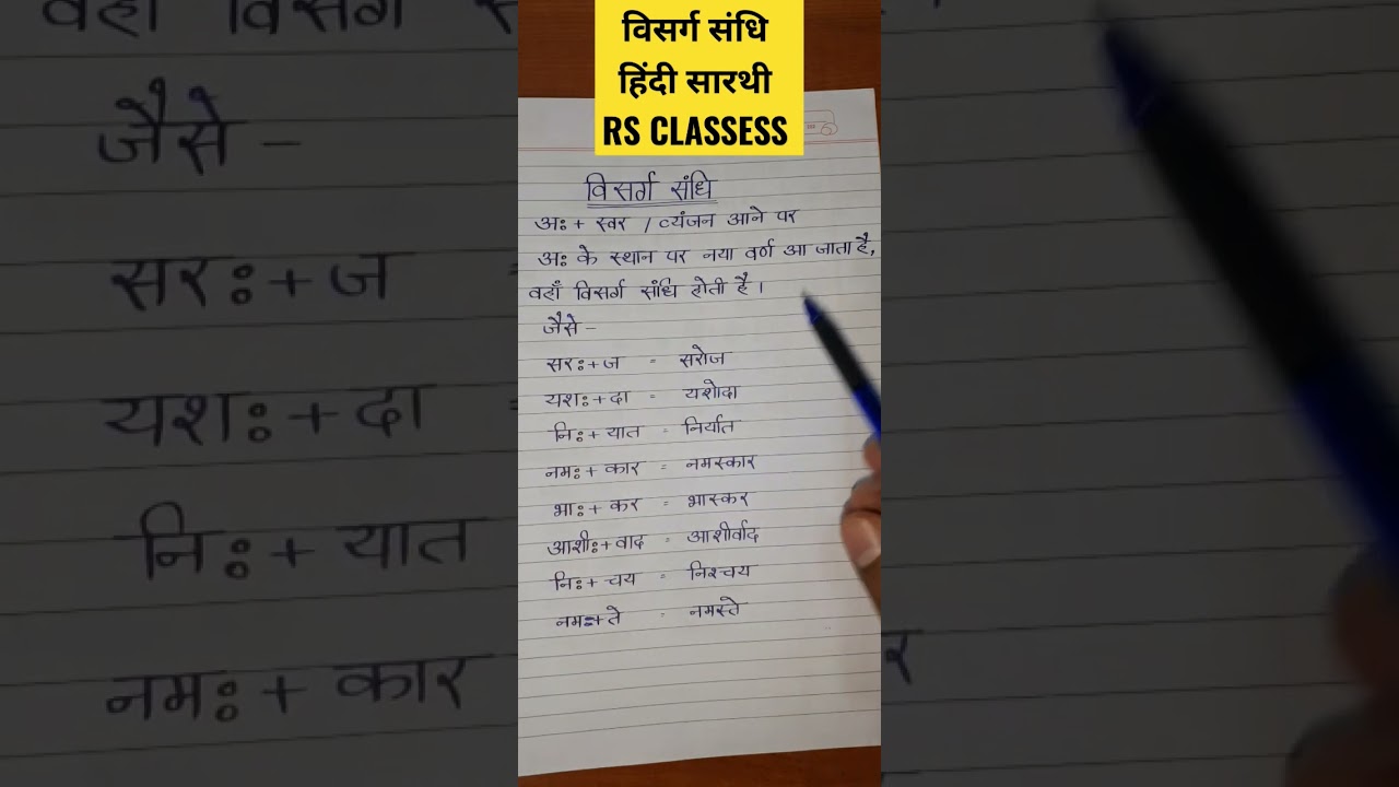 VISARG SANDHI