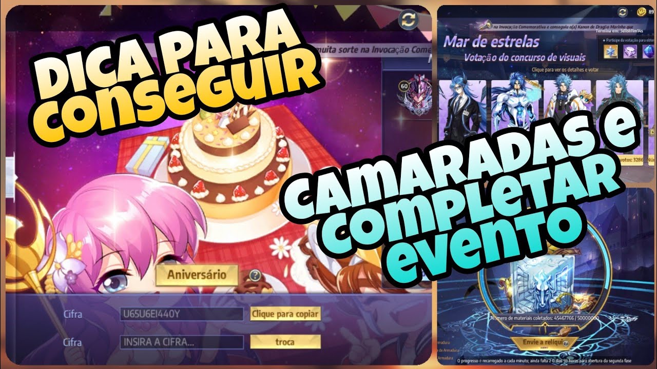 Como Conseguir Facilmente Camaradas? Dicas Novos Eventos - Saint Seiya Awakening