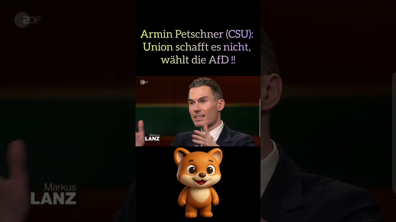 Armin Petschner (CSU): Union schafft es nicht, w&auml;hlt die AfD !!