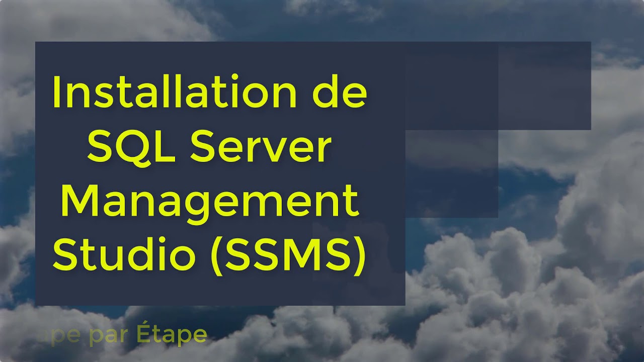 Installation d'un serveur MS SQL 2016