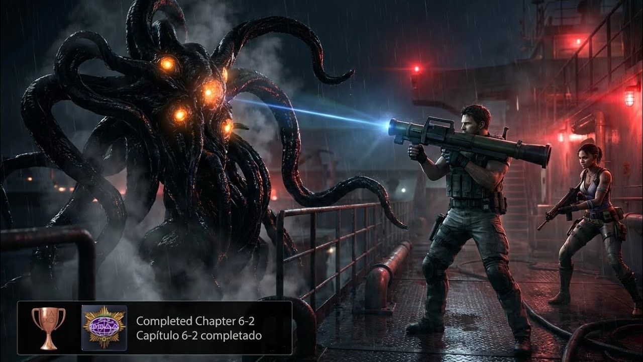Resident Evil 5 (R) ,🏆: Completed Chapter 6-2 / Capítulo 6-2 completado