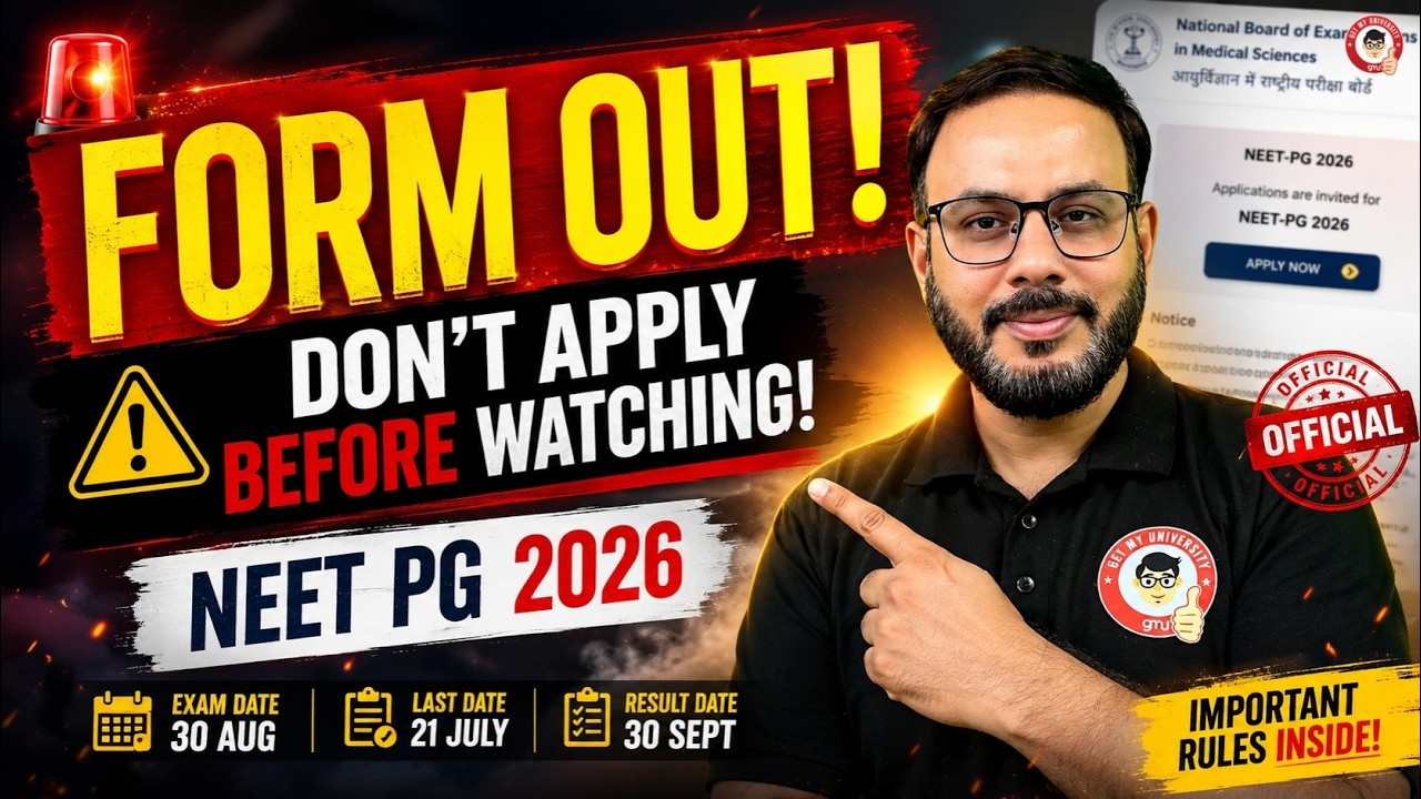 NEET PG 2026 Application Form Started 🔥 Complete Guide | Registration, Schedule & Important Rules