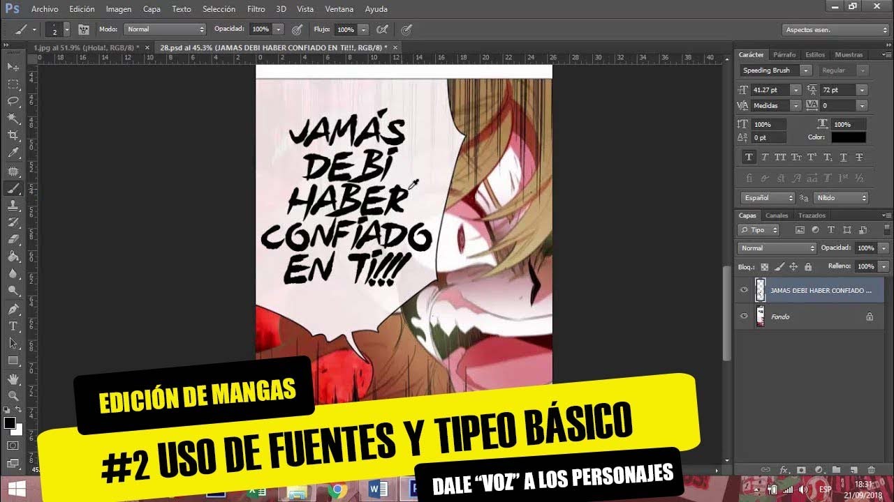 #2 Uso de fuentes y Tipeo básico de Manga