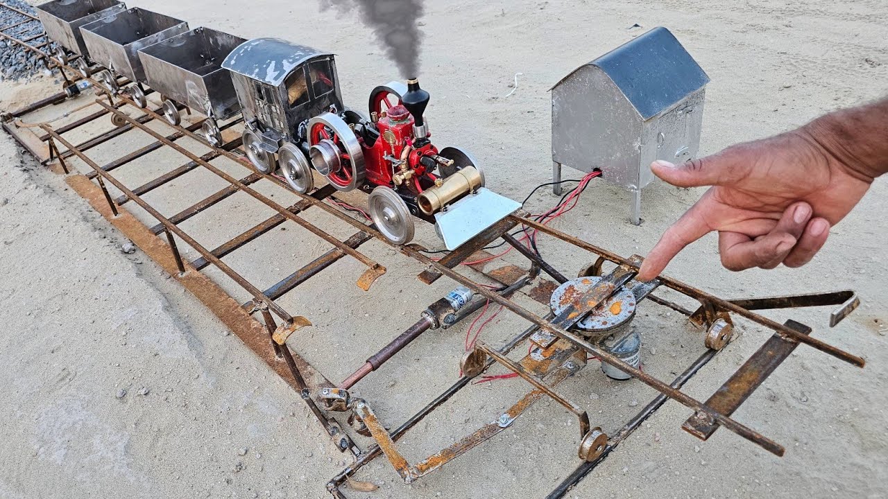 How to make a freight Train || Goods train made from petrol engine 7 cc @SukhbirSkill