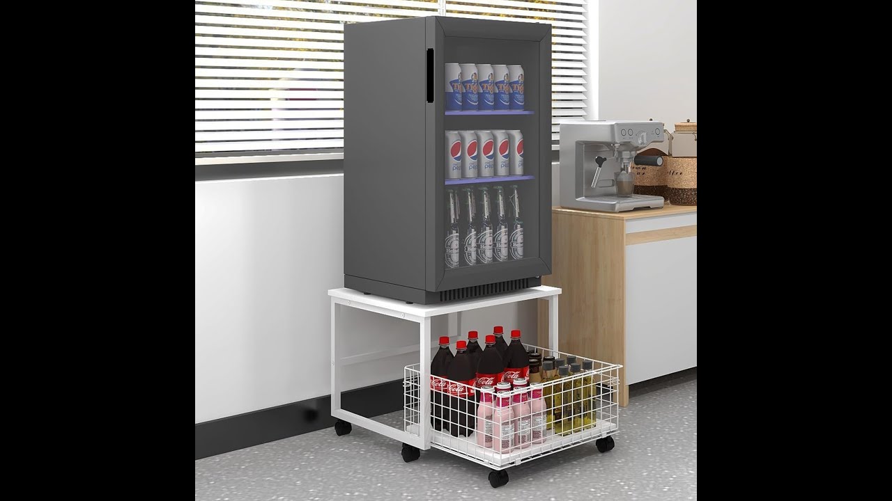 PUNCIA Mobile Mini Fridge Storage Cart Review - Pros & Cons - Mobile Mini Fridge Stand