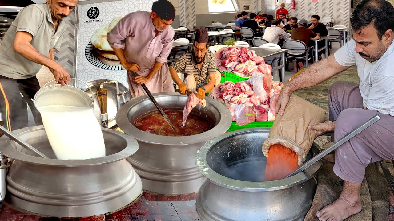 WORLD’S TOP DELHI JAVED NIHARI COMPLETE MAKING & RECIPE | MOST AUTHENTIC NALLI NIHARI IN PAKISTAN