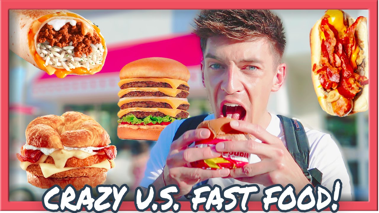 TRYING CRAZY AMERICAN FAST FOOD!