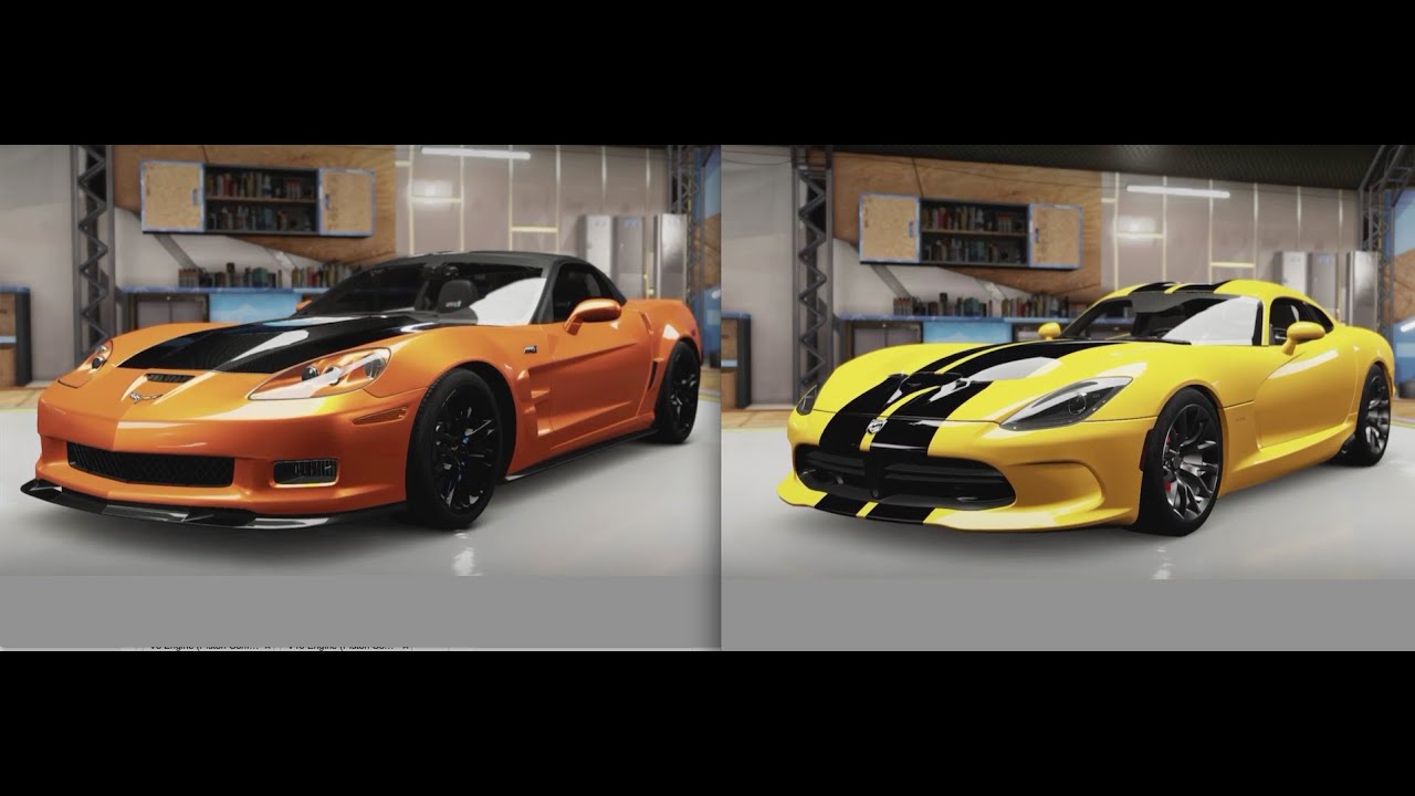 Forza Horizon 2 Drift Off - Corvette C6 (V8) vs Viper GTS (V10) w/Wheel Cam | SLAPTrain
