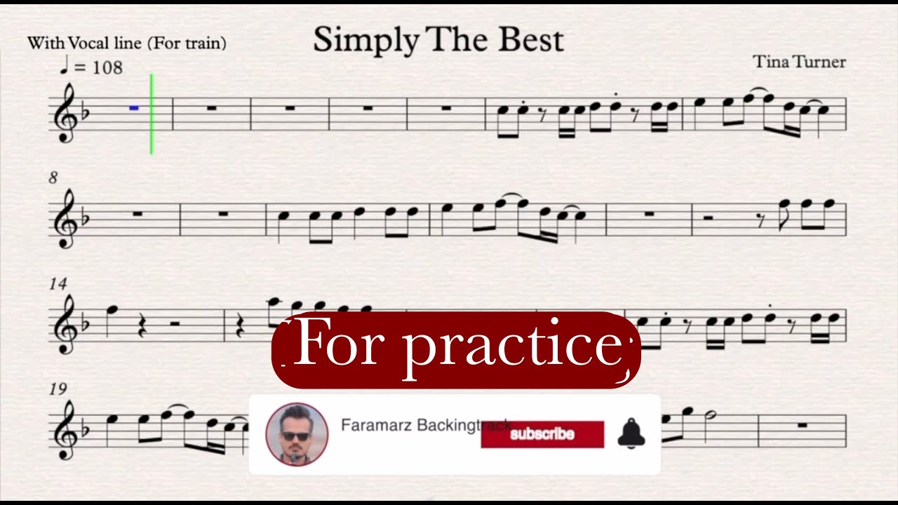 Simply the best - Tina turner - With Vocal line for practice