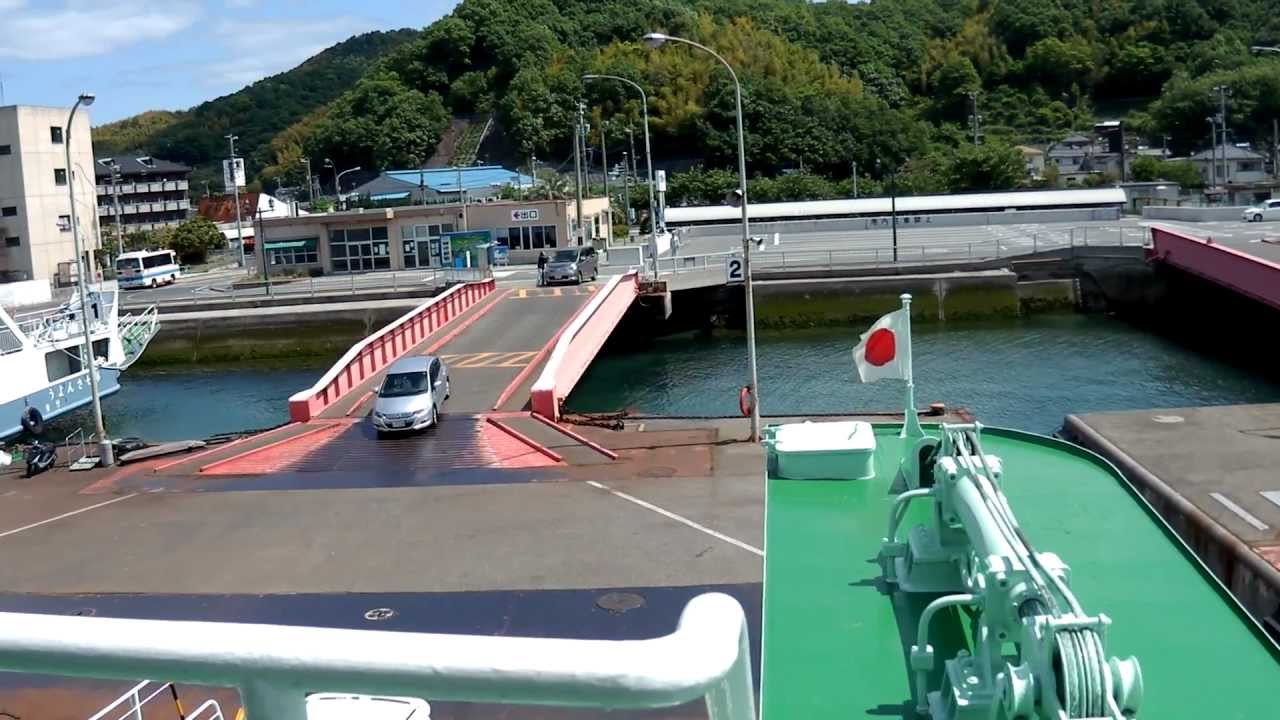 【後方展望】大崎汽船 フェリーにゅうおおさき　竹原港出港