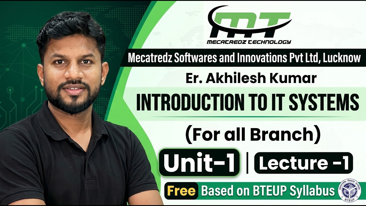 Introduction of IT Systems | Unit-1 Lecture 1 | Diploma All Branches | Basics of IT Systems
