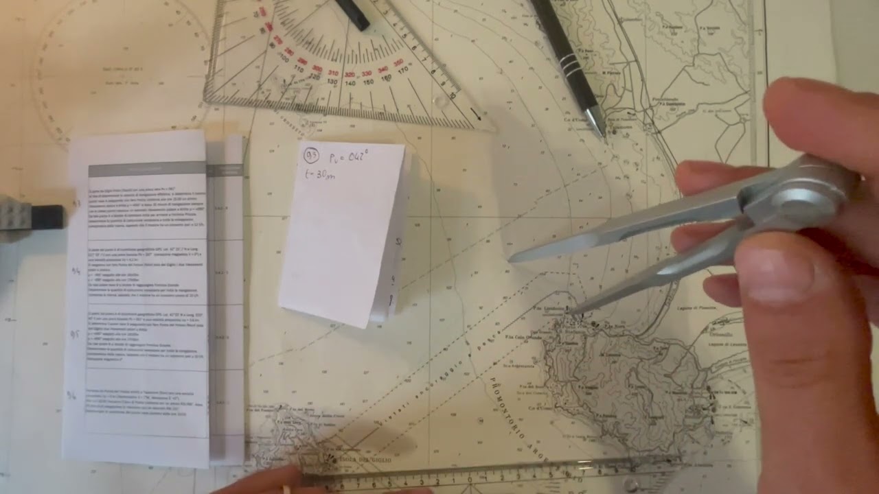 2023 tema esame patente nautica 21D 5.4.2-4 n°93 -  carburante - carteggio oltre 12 miglia carta 5D