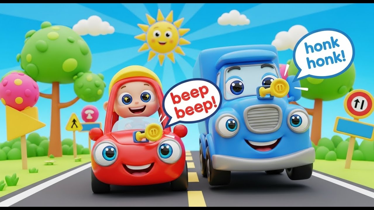 Transportation Sound Parade for Kids | Vehicle Sounds, Fun Music & Nursery Rhymes 🚗🚜🎶
